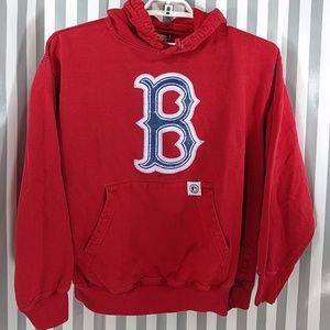Boston Red Sox Baseball Stitches Red Sweatshirt L